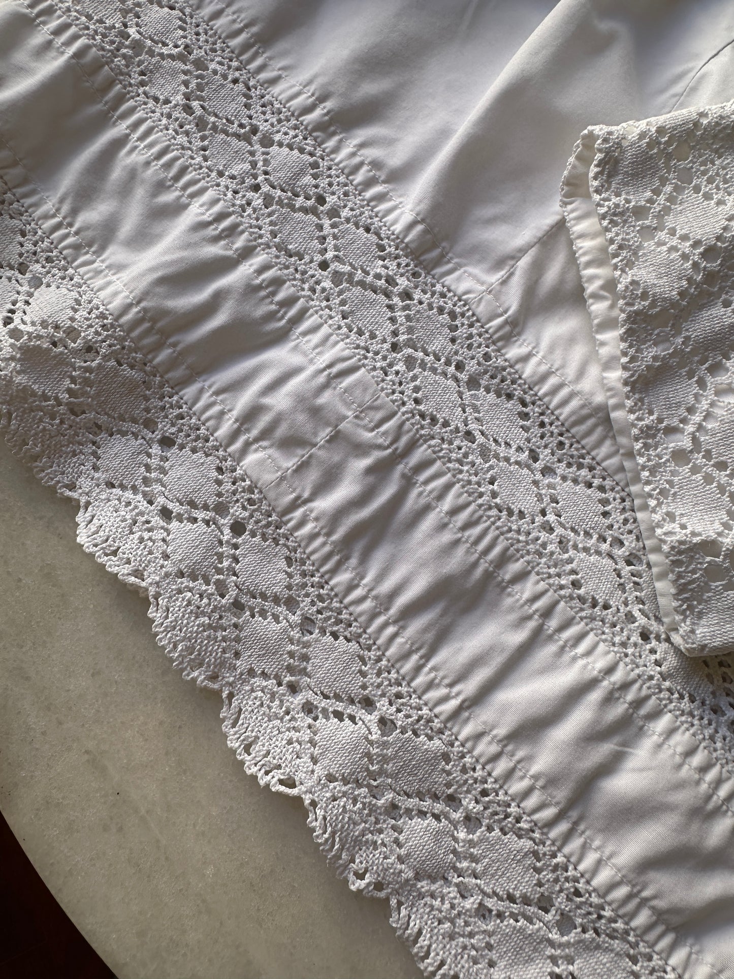 Vintage crochet panel blouse