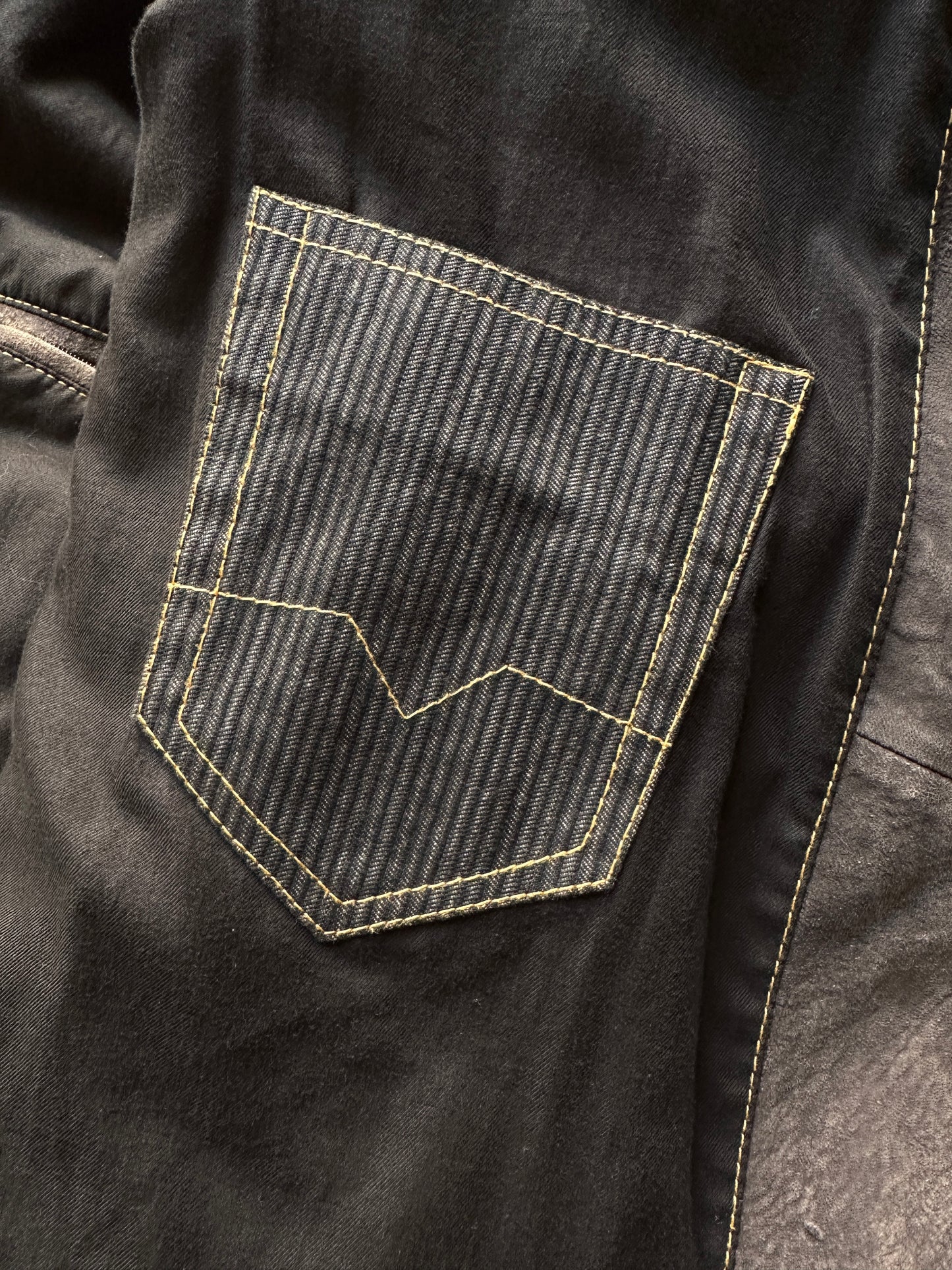 Boss distressed leather racer jacket