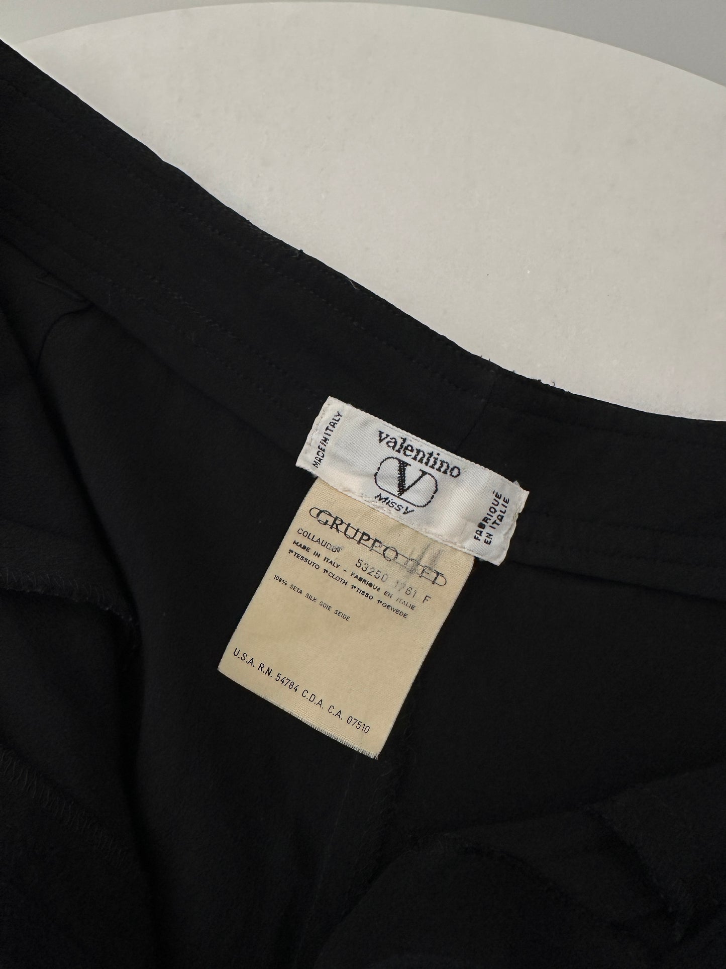 Valentino pure silk carrot fit trousers