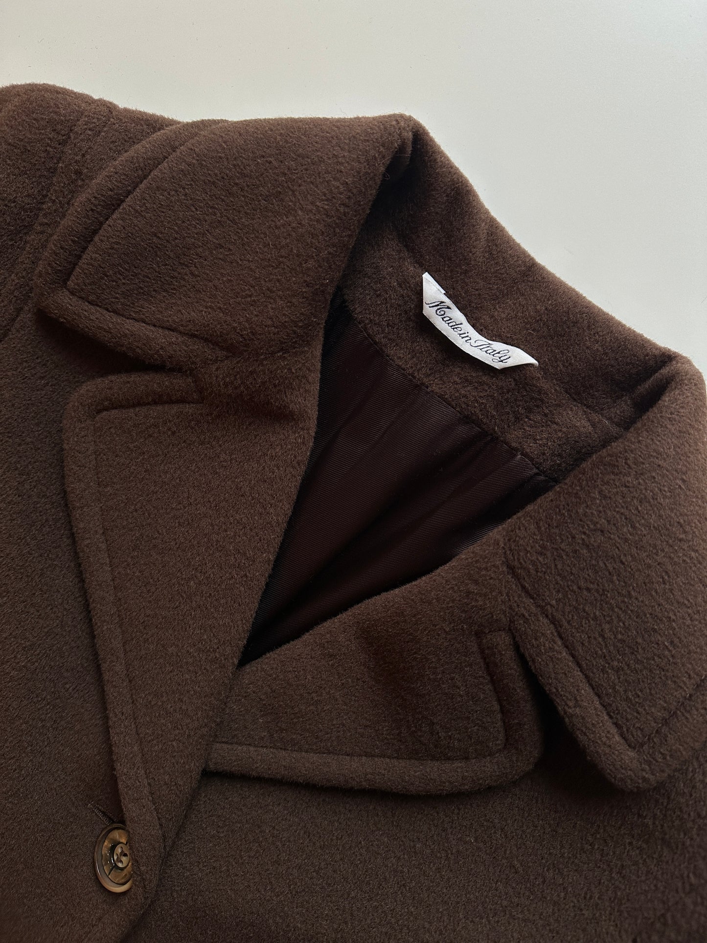 Vintage Pure Wool Brown Coat