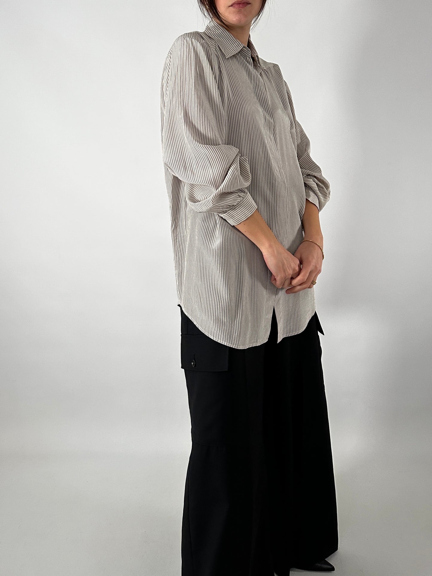 Striped vintage silk shirt