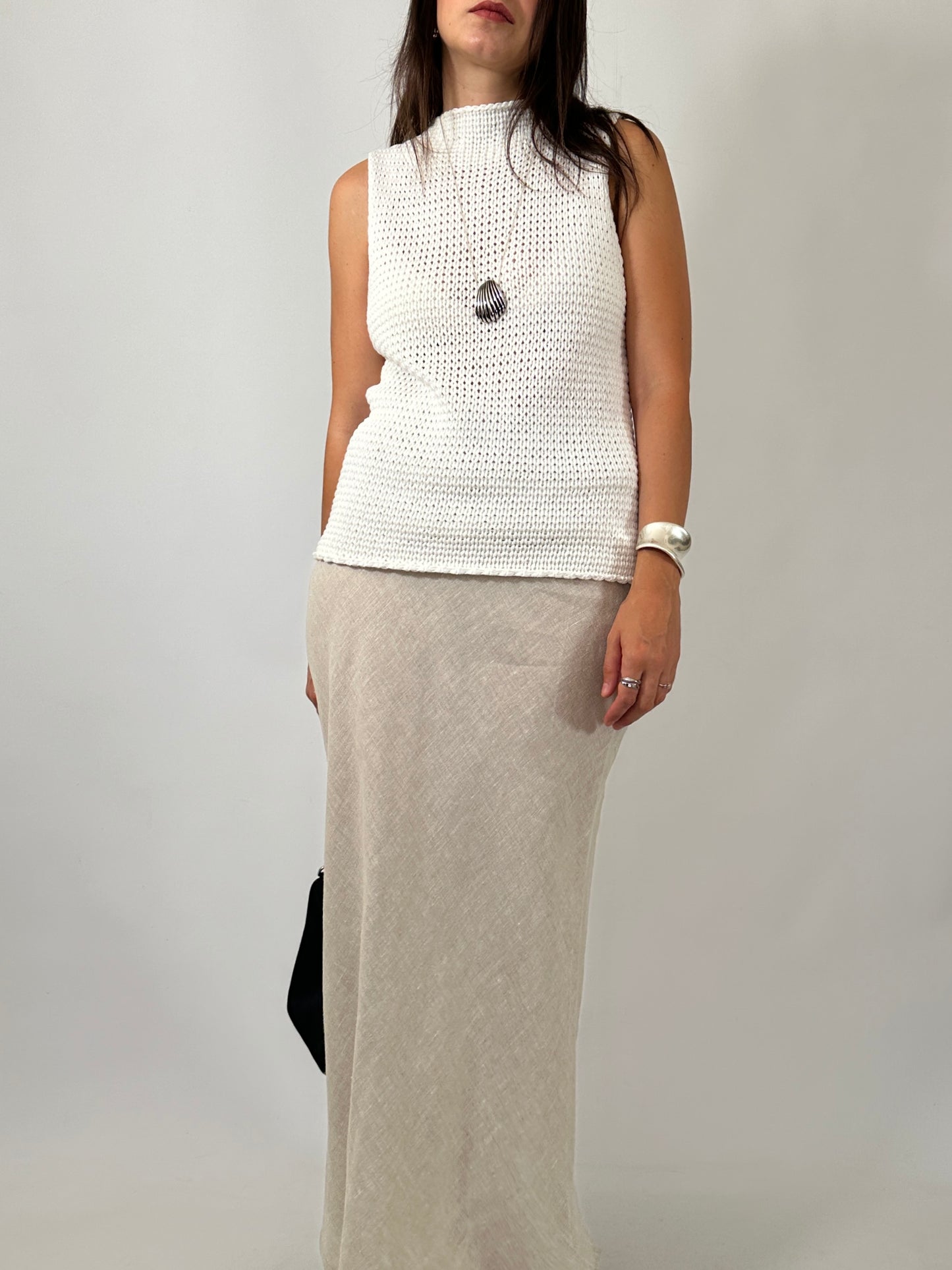 Cotton Knit Sleeveless Top