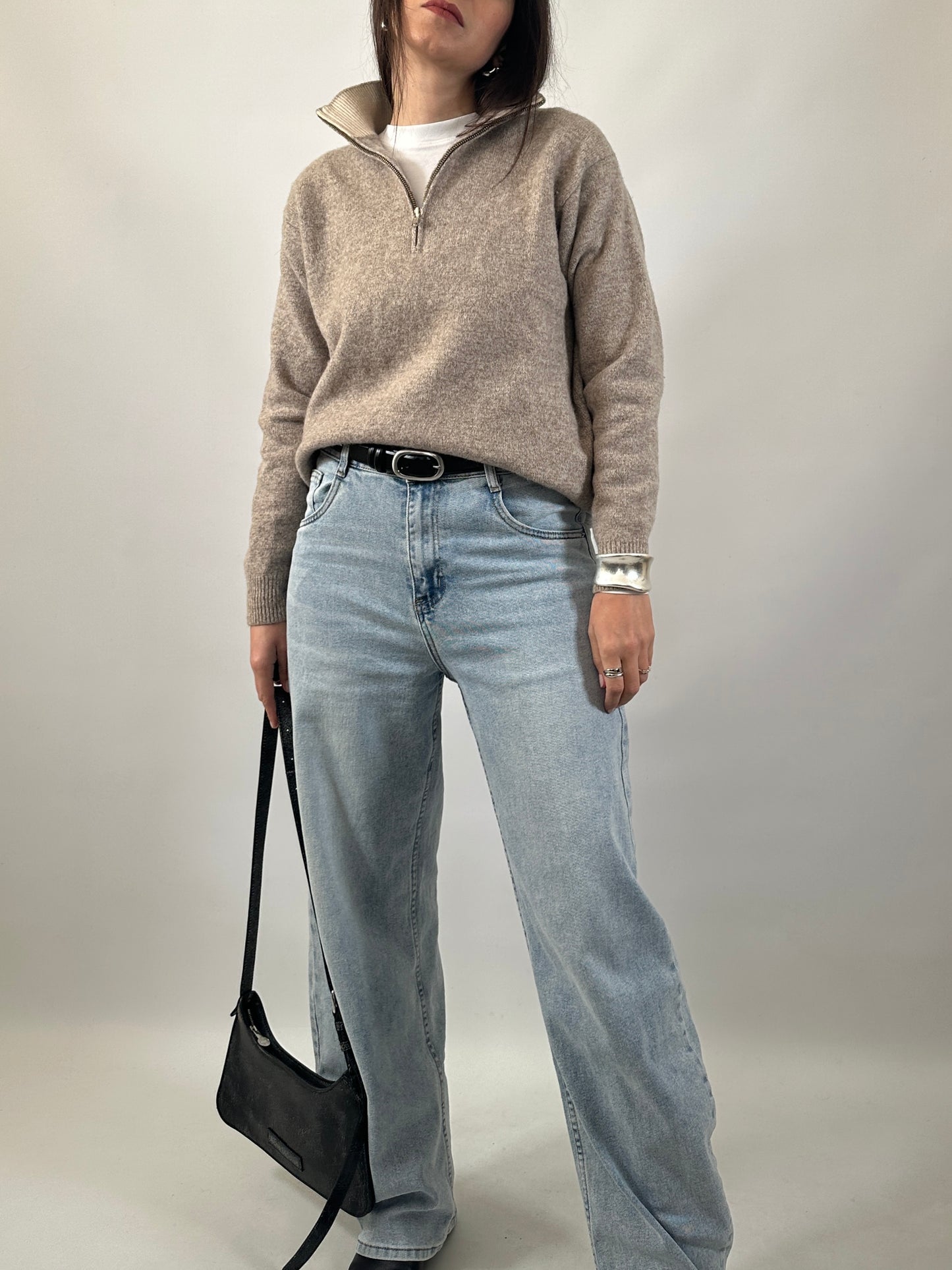 Pure Lambswool Half-Zip Sweater