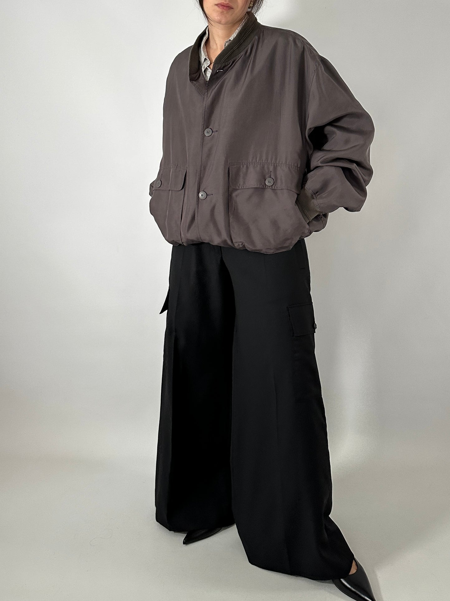 Vintage bomber jacket in silk