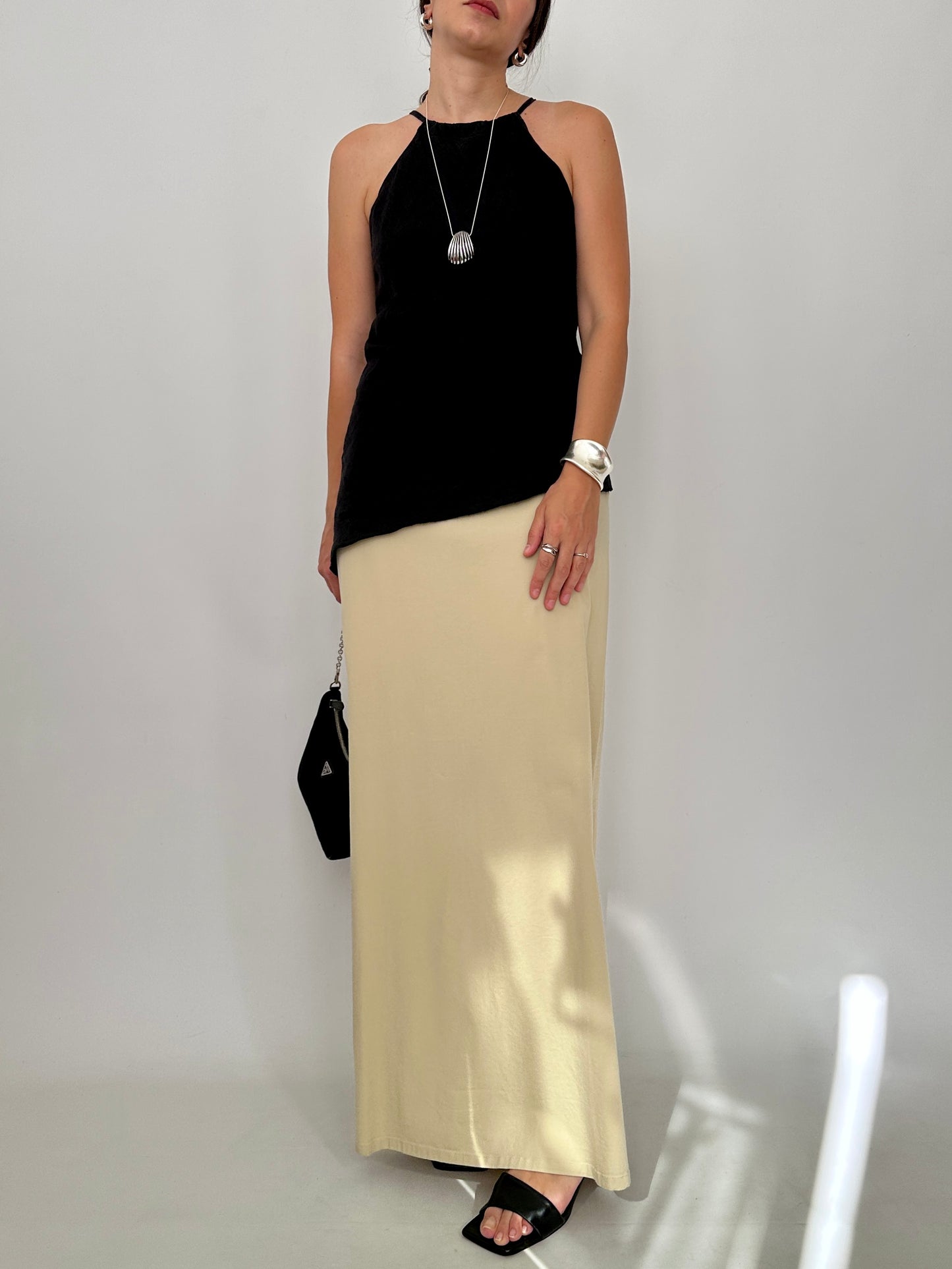 Asymmetric Linen Halter Top