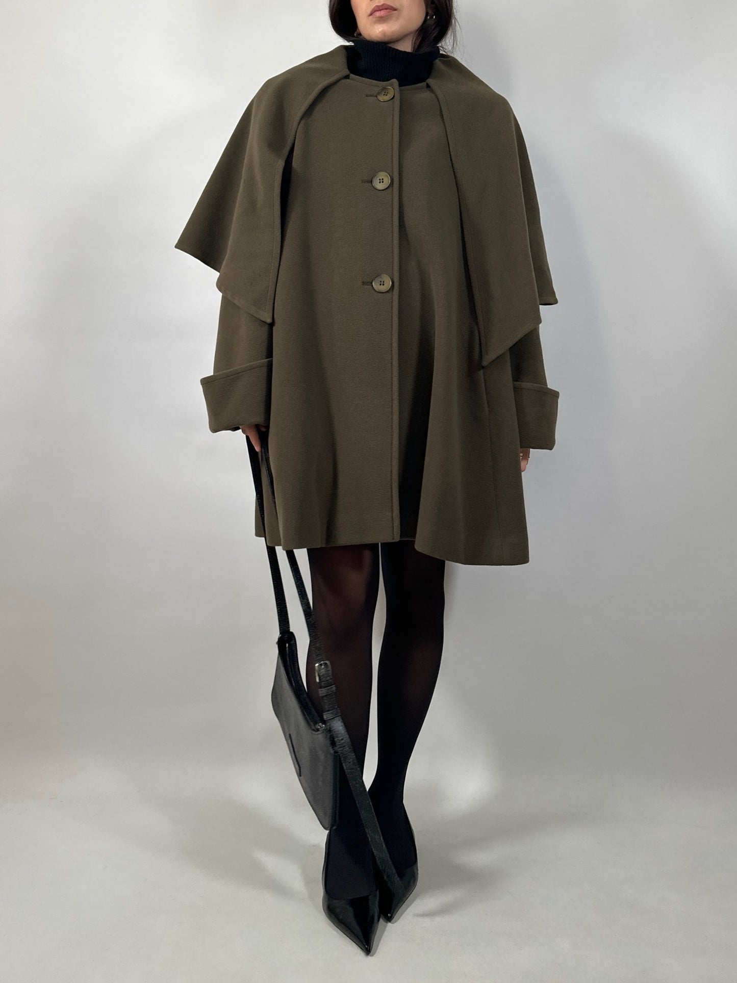 Vintage Wool & Cashmere Scarf Coat