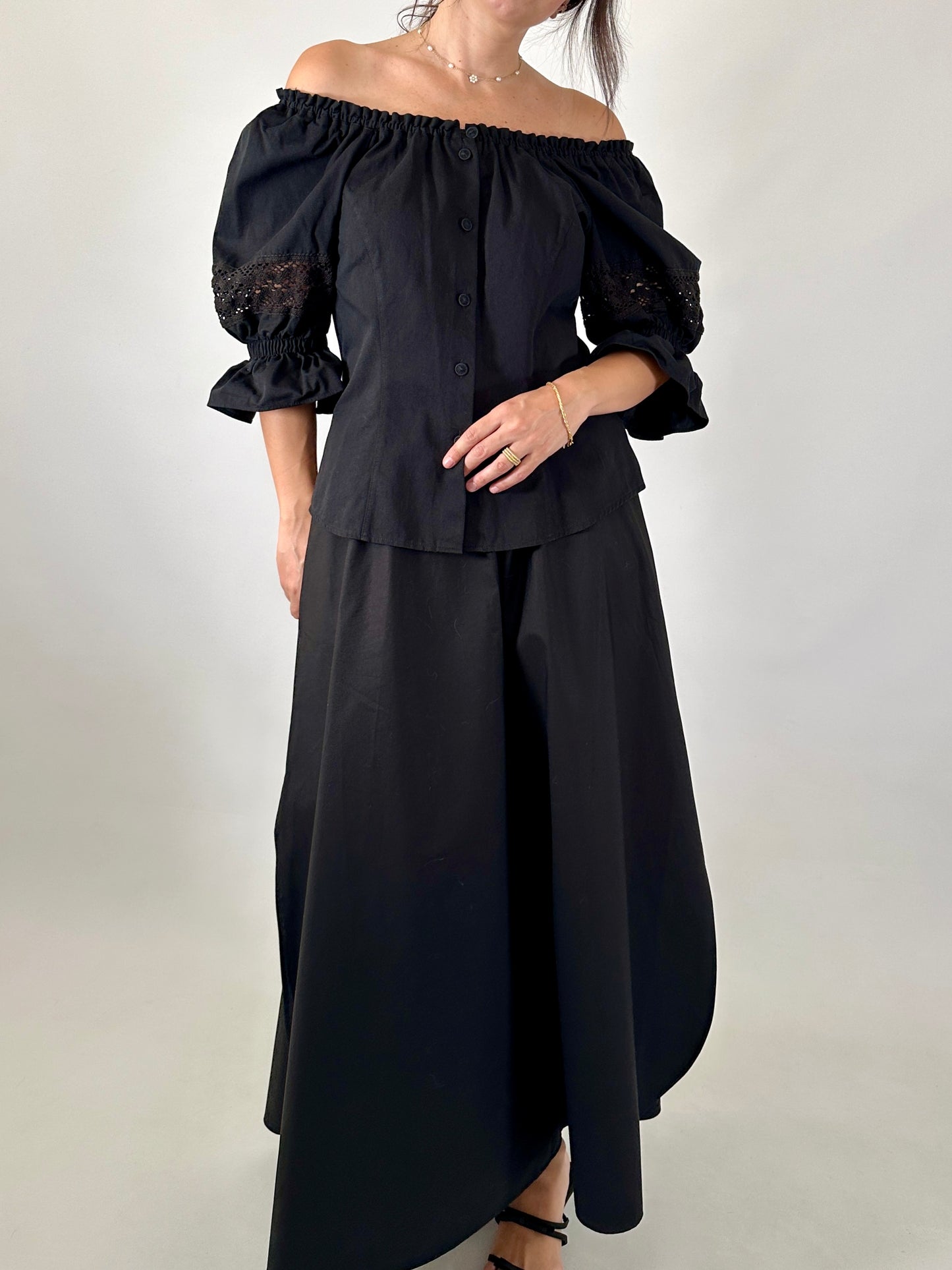 Boho off-shoulder blouse