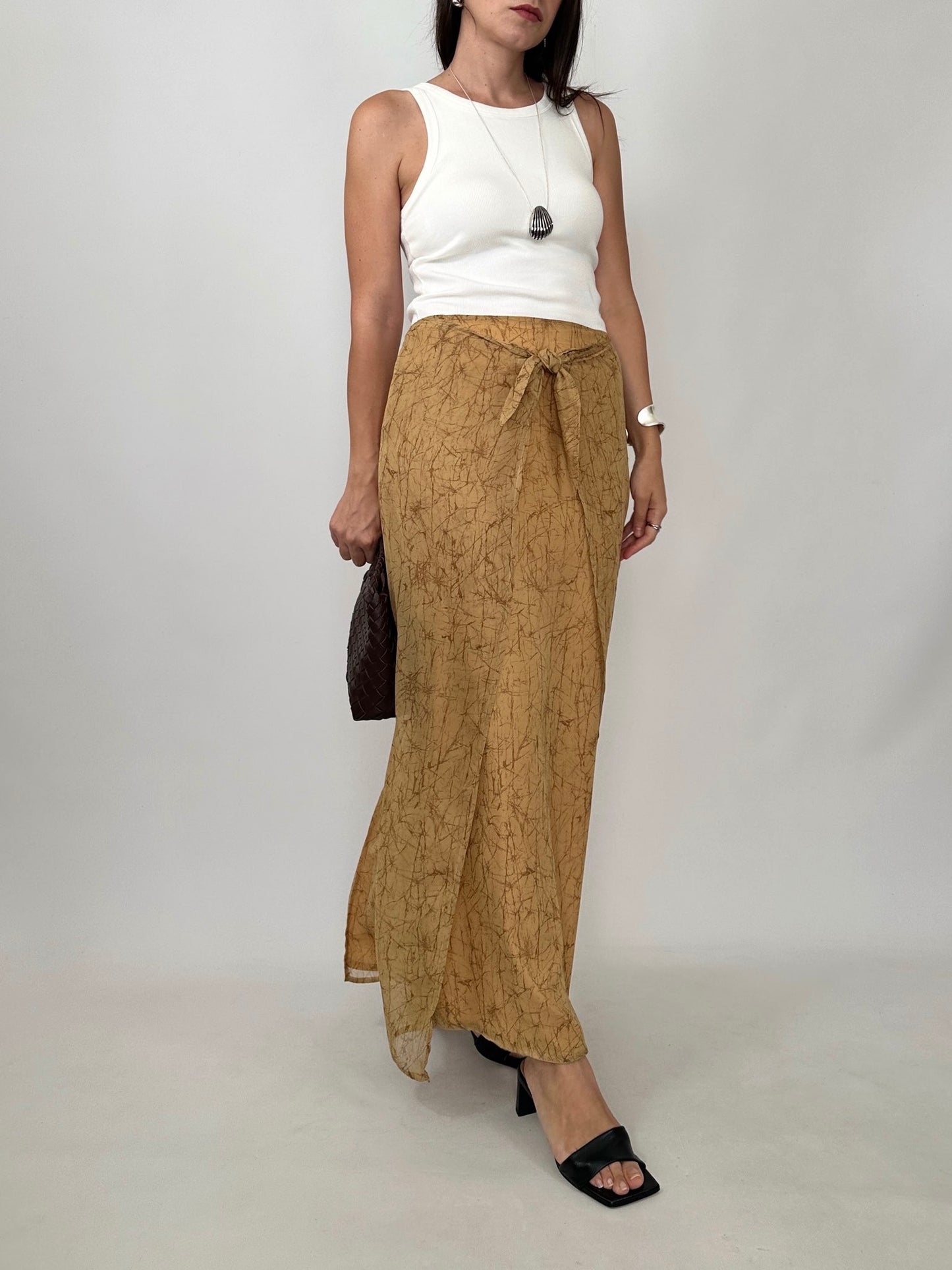 Marella Silk Overlay Maxi Skirt