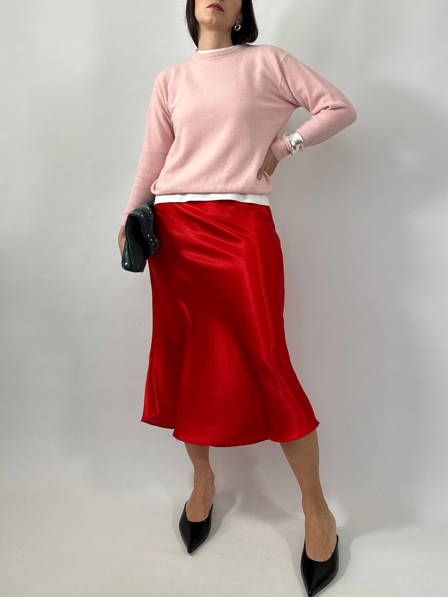 Vintage Powder Pink Knit Sweater