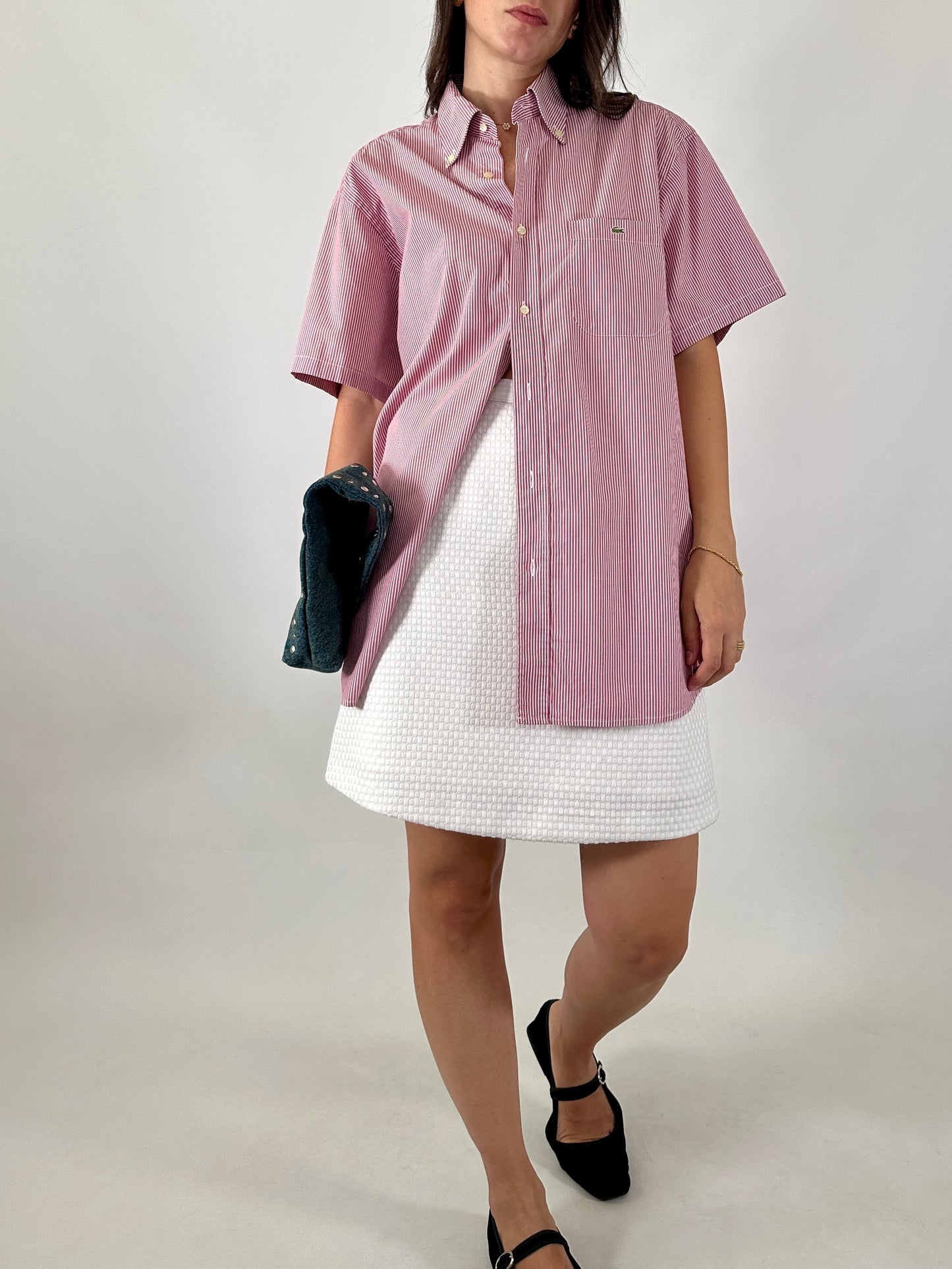 Lacoste short sleeve striped shirt