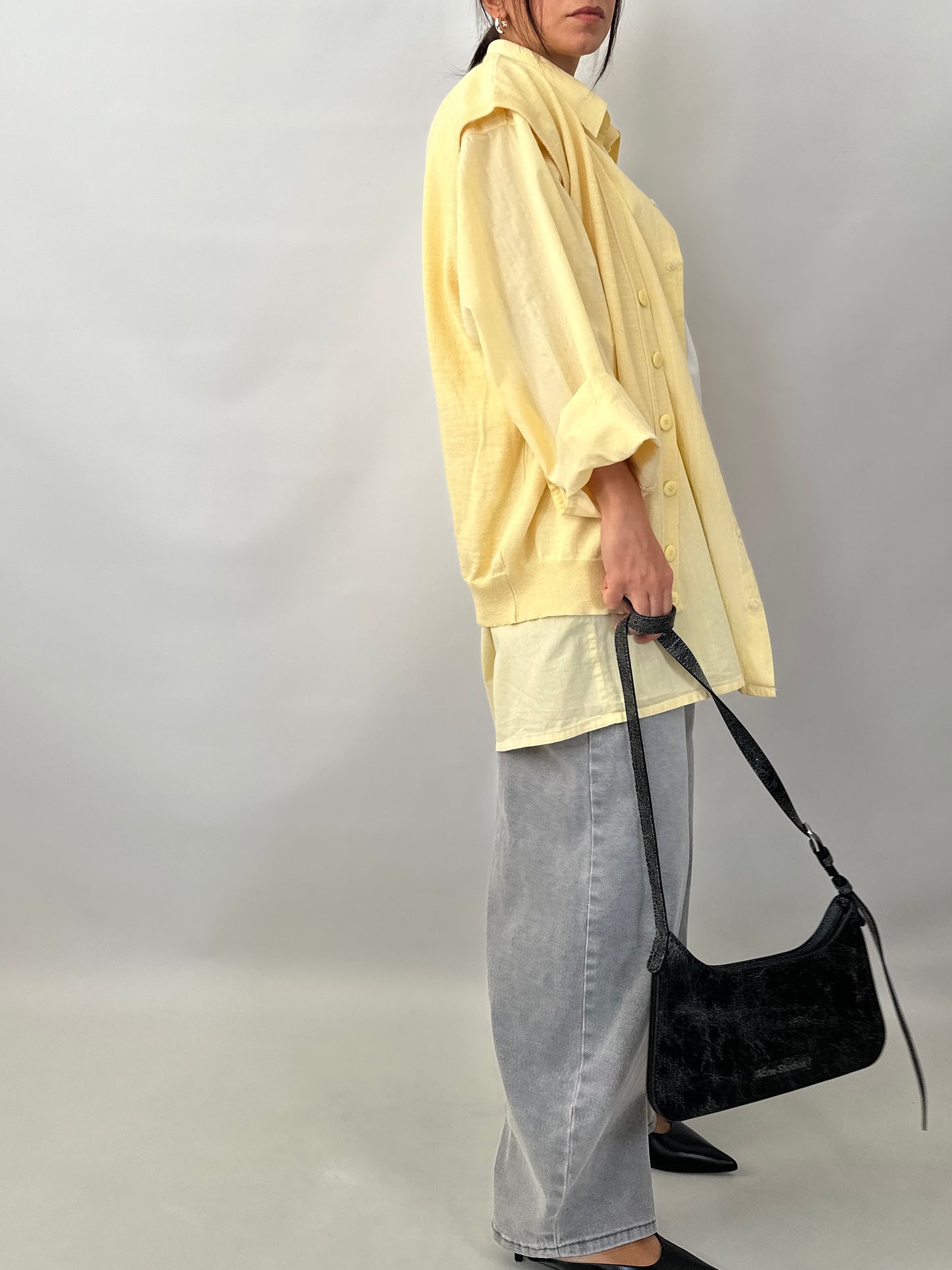 Men yellow classic shirt