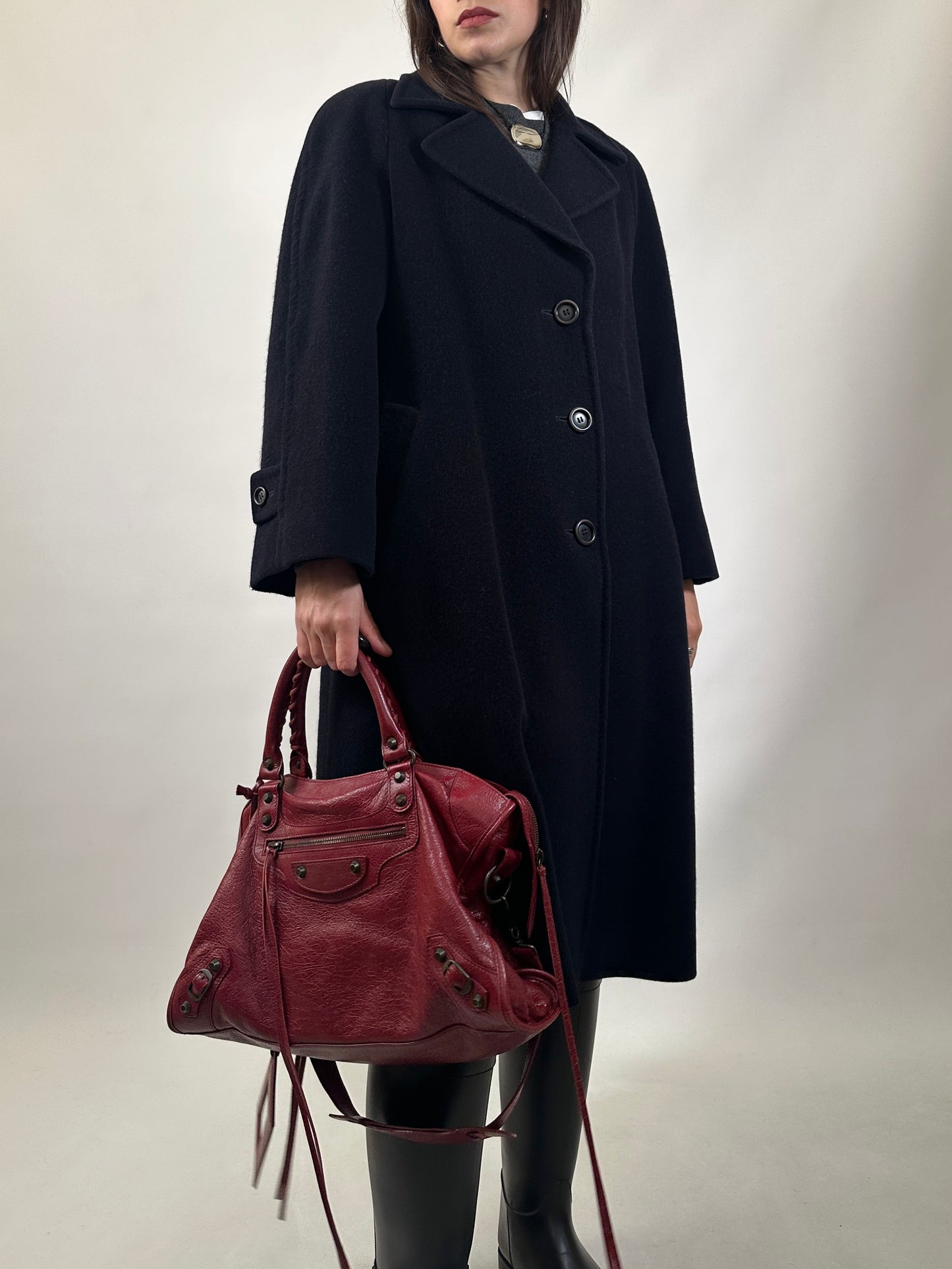 Vintage Blue Pure Wool Coat