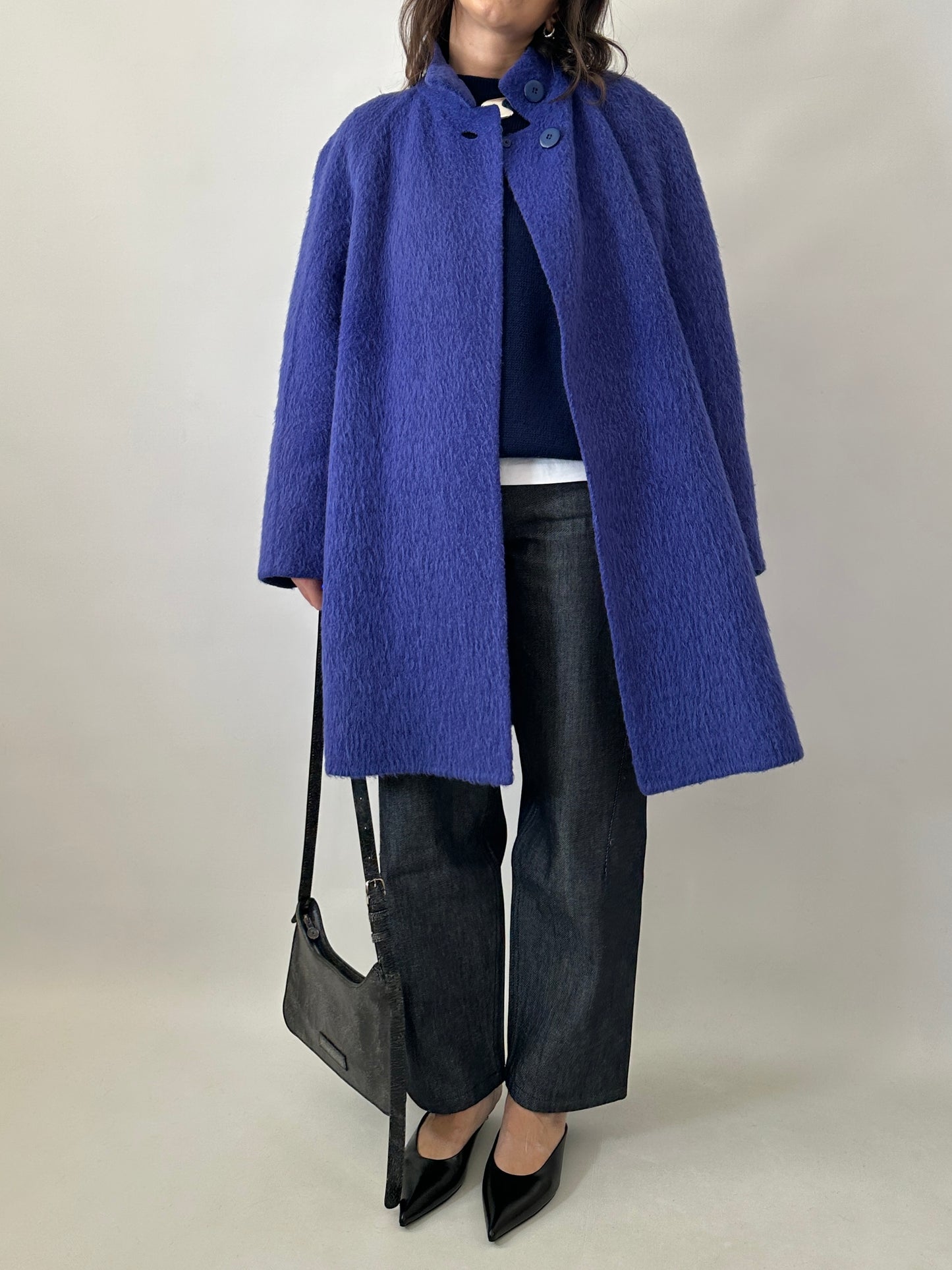 Authentic 1980s Agnona alpaca wool coat