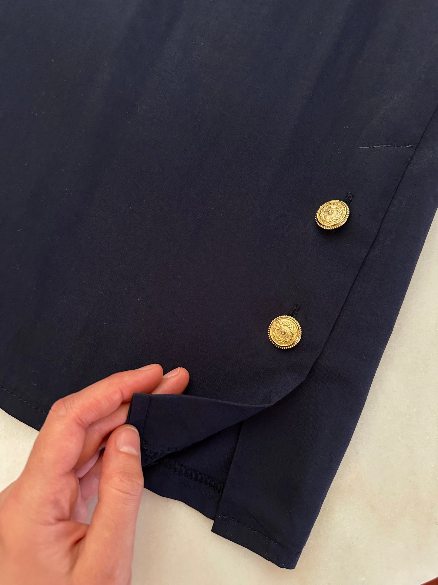 Wide-leg blue culottes