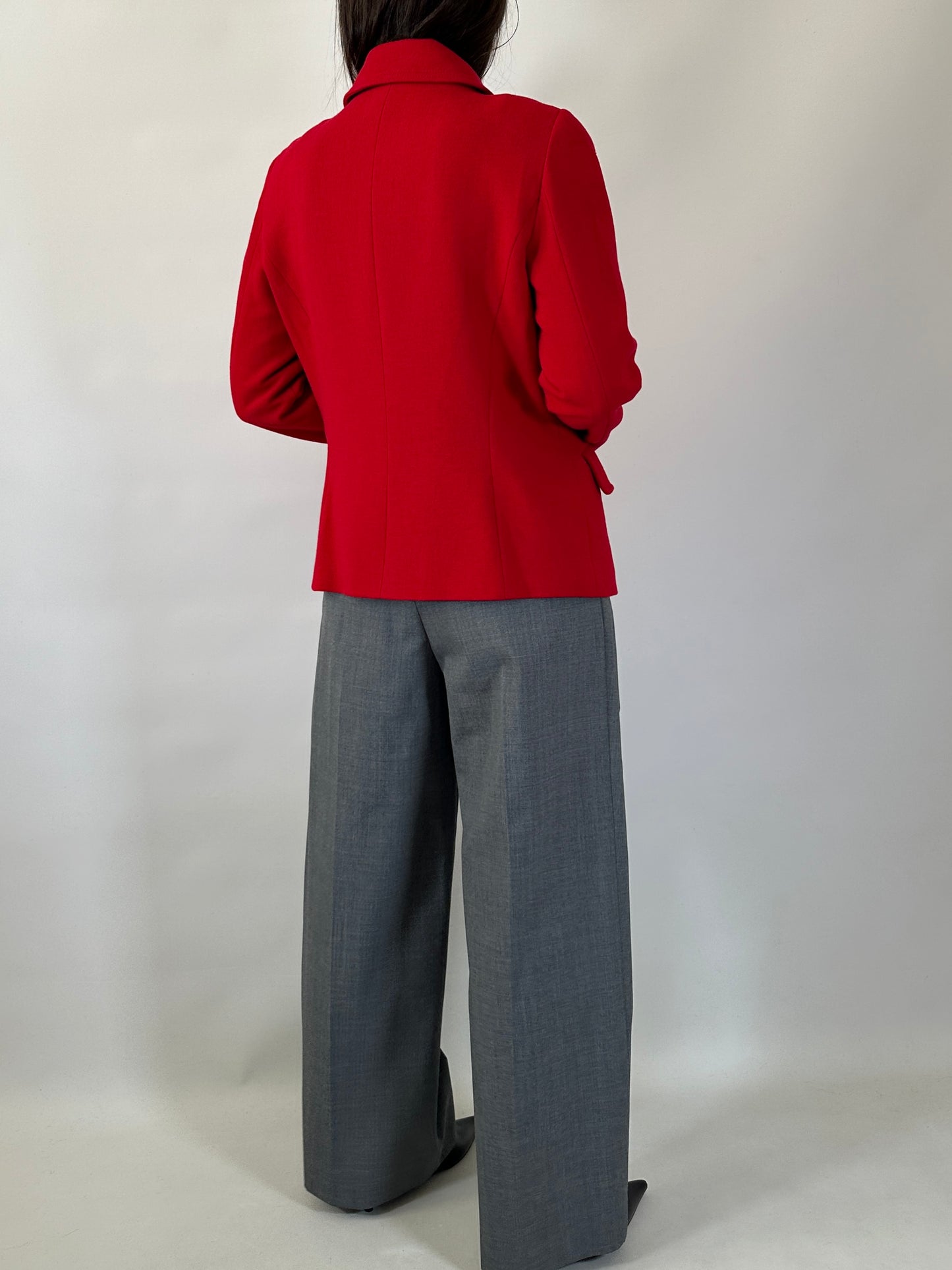 Vintage Luisa Spagnoli Red Jacket with Bow Buttons