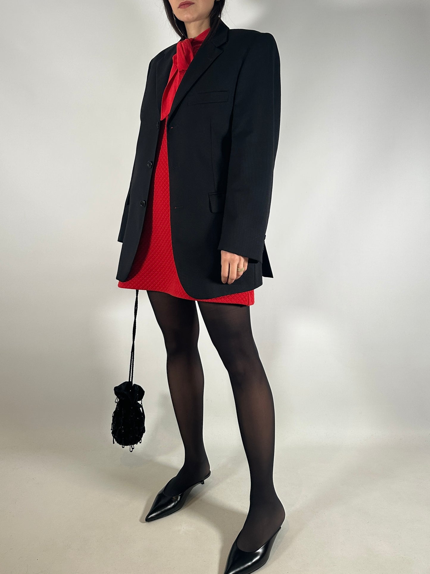 Black Wool Tailored Jacket