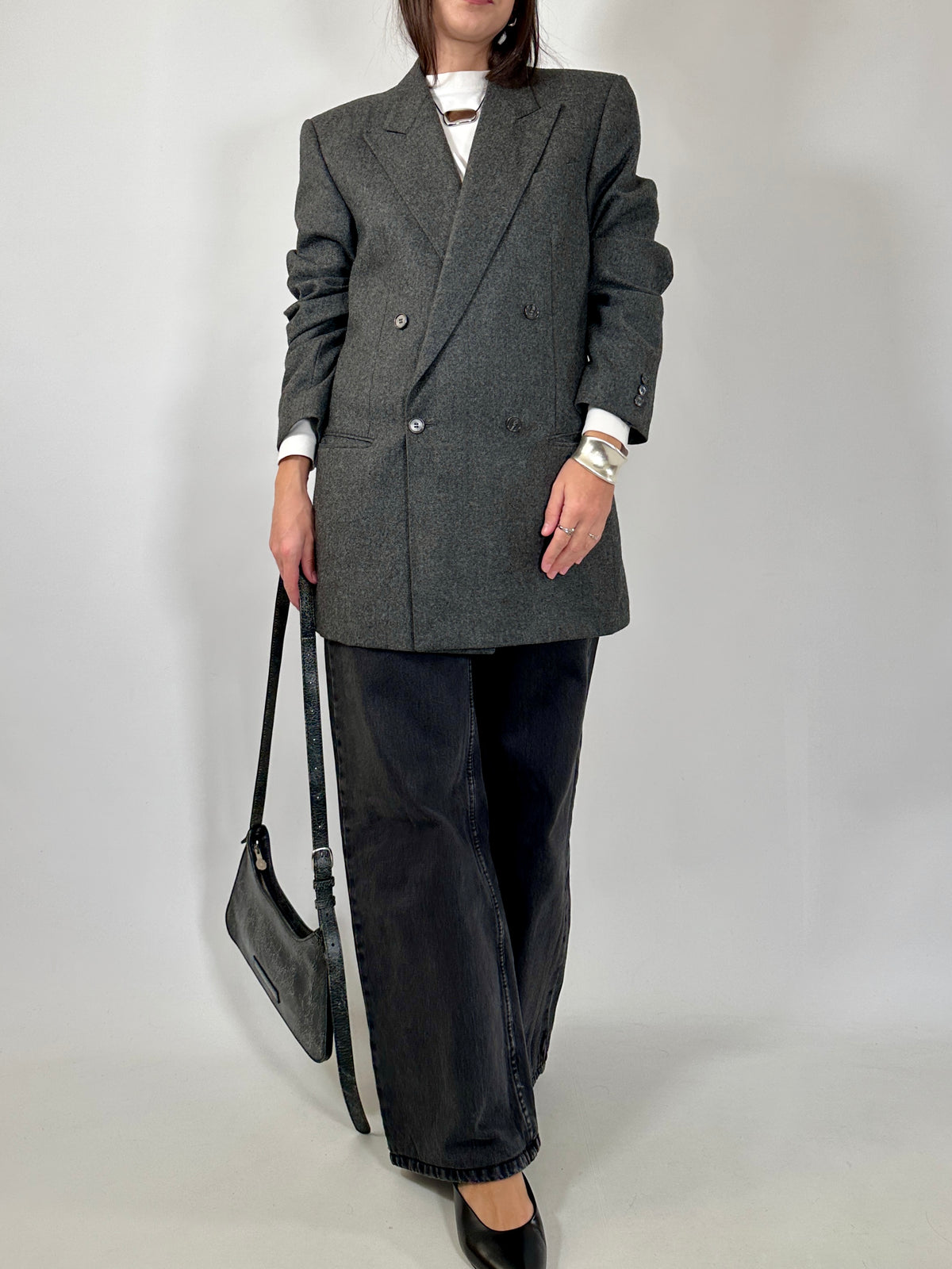 Pure Wool Double-Breasted Blazer