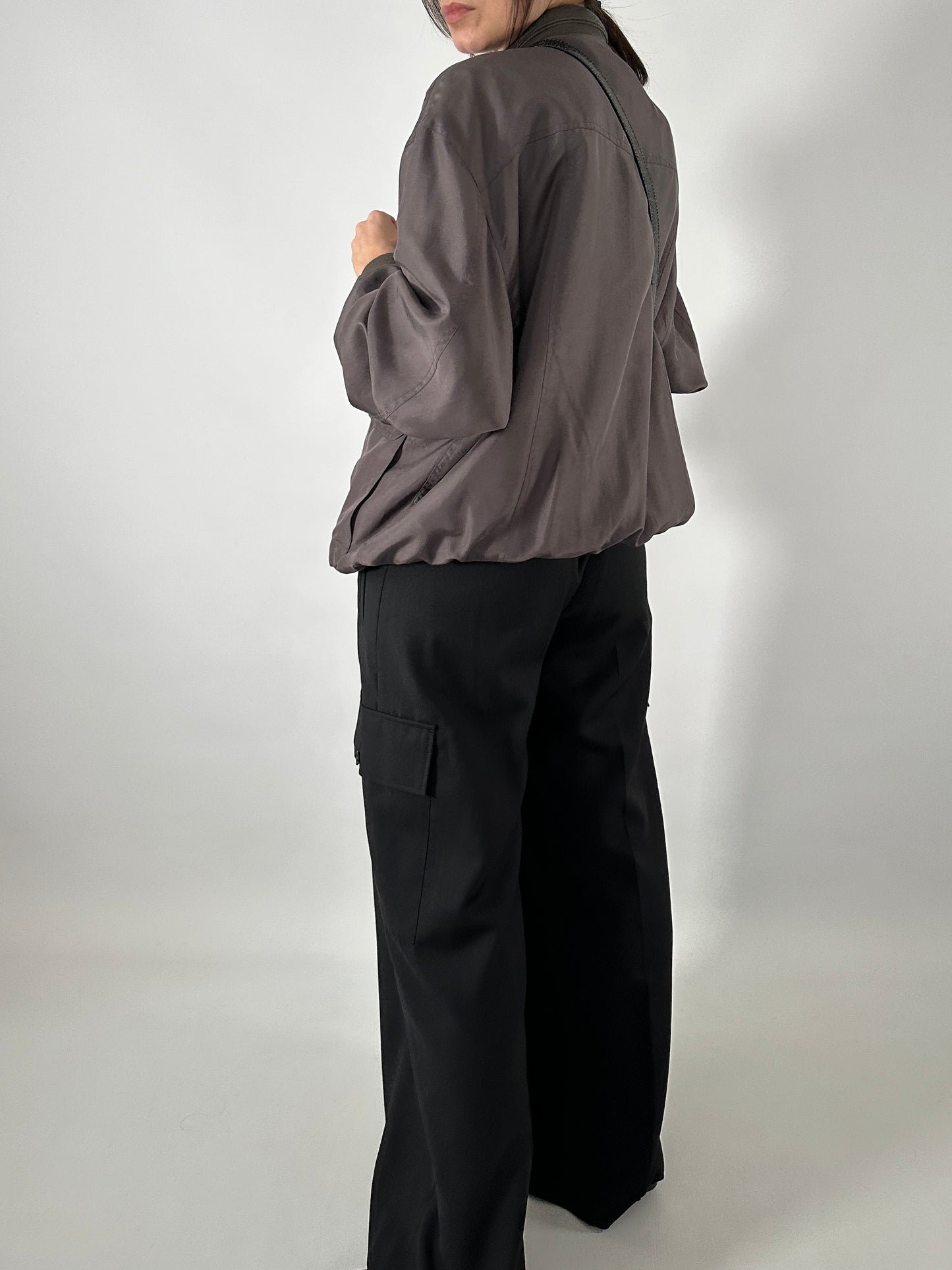 Vintage bomber jacket in silk