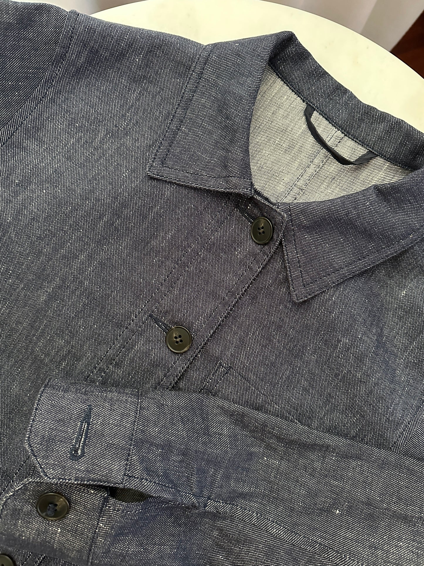 Max Mara linen and cotton denim jacket