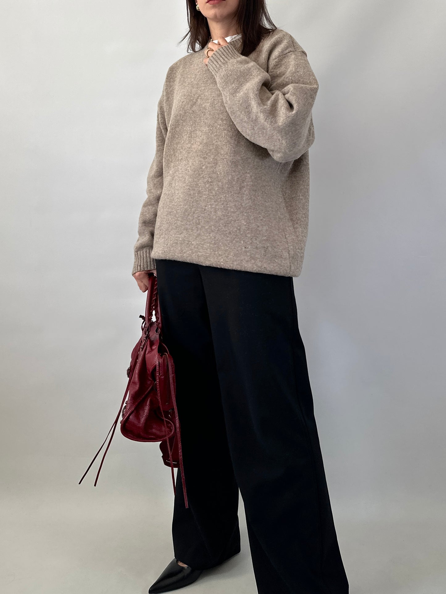 Pure wool oversized sweater