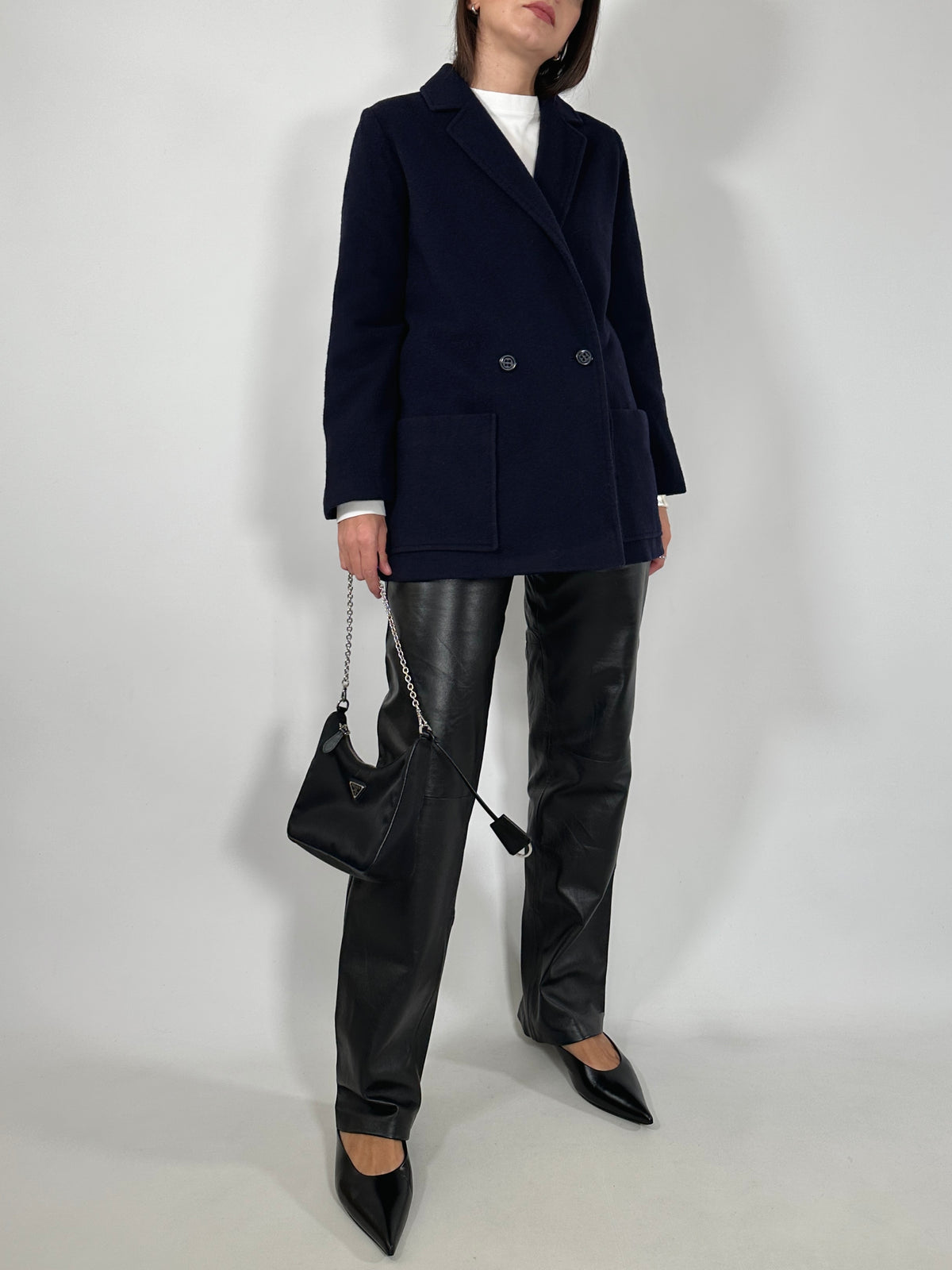 Navy Blue Wool Peacoat