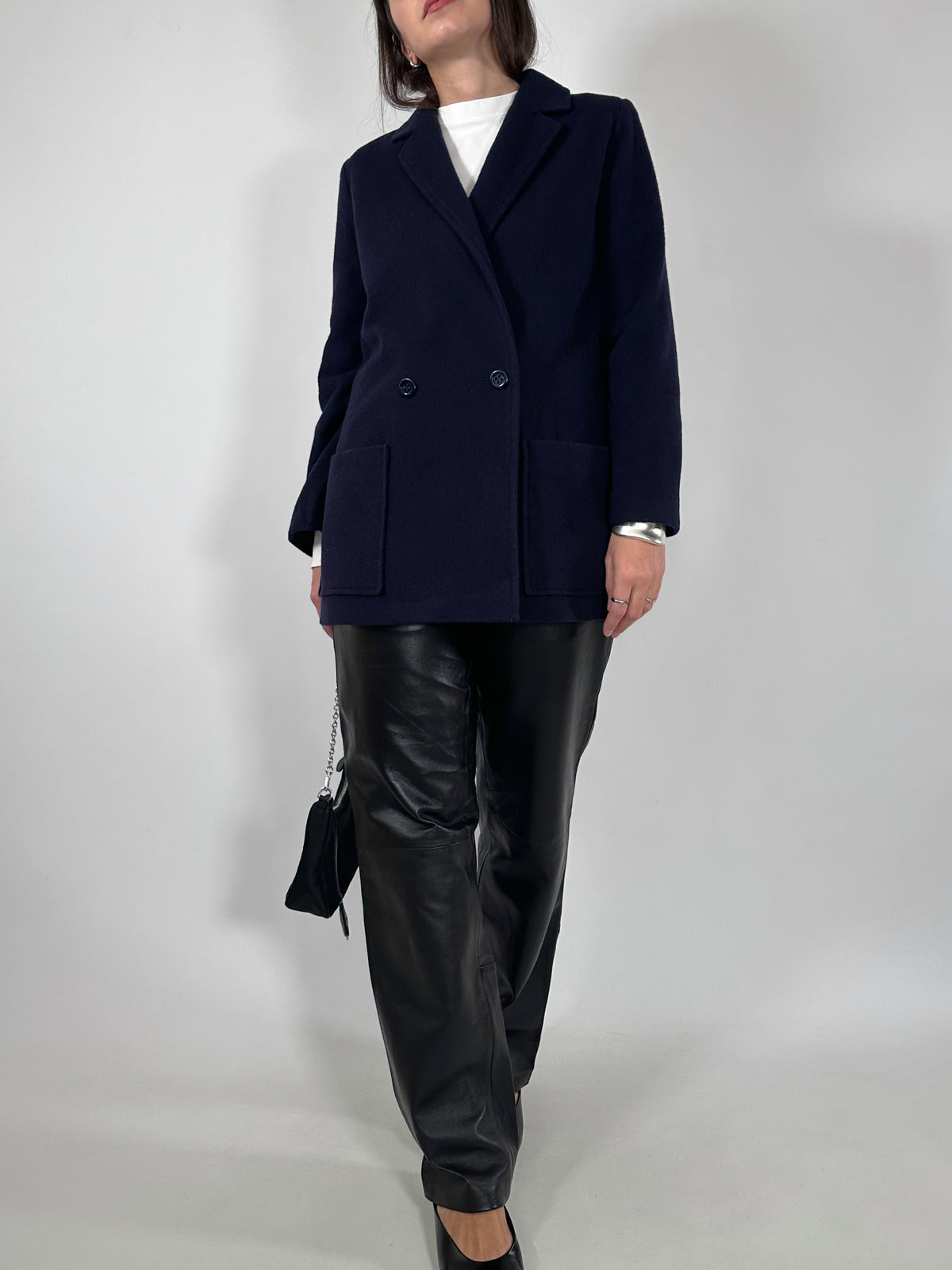 Navy Blue Wool Peacoat