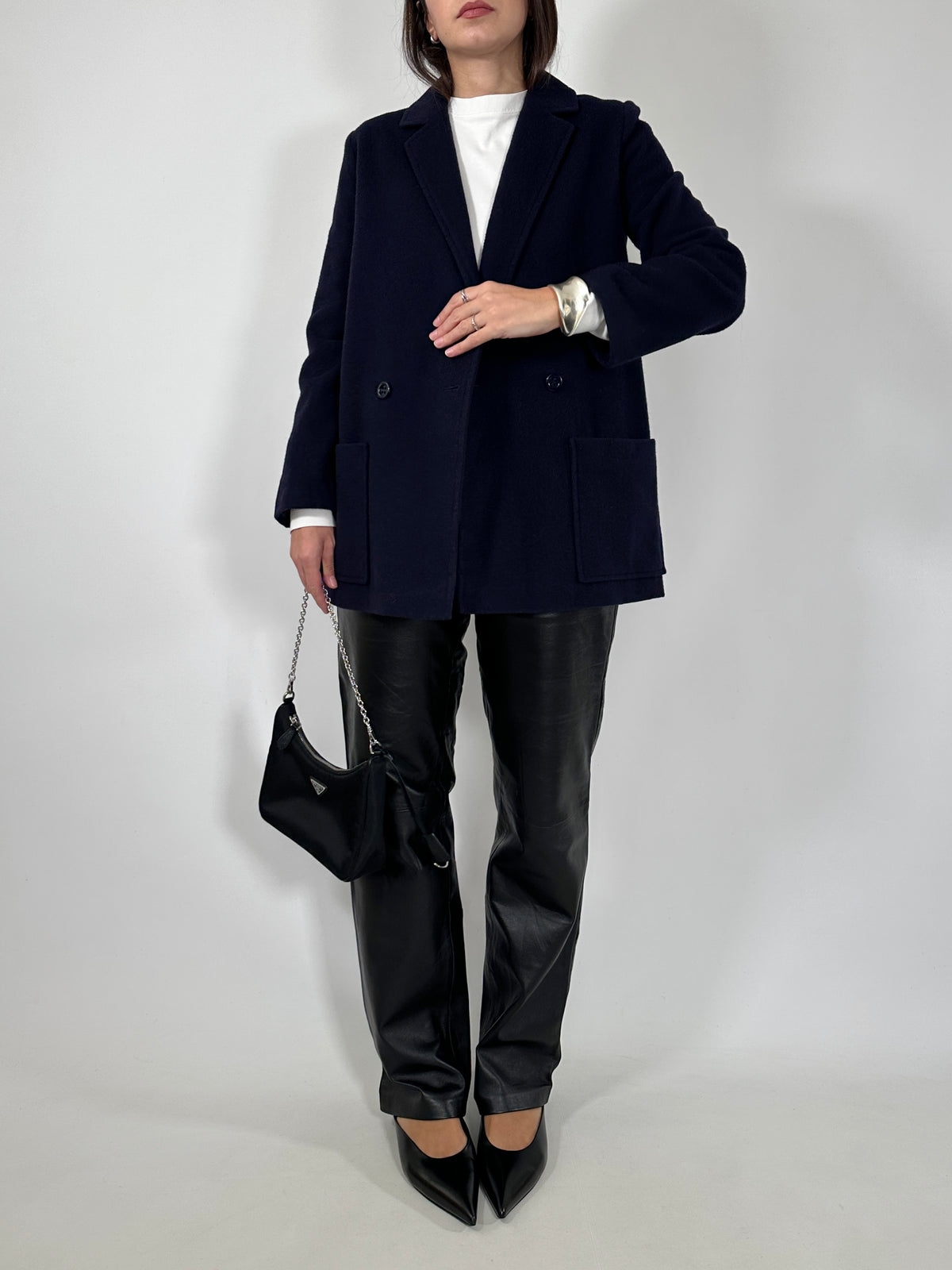 Navy Blue Wool Peacoat