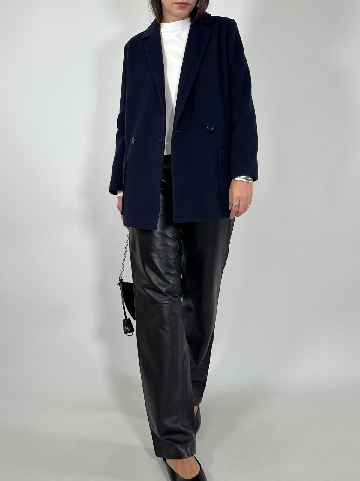 Navy Blue Wool Peacoat