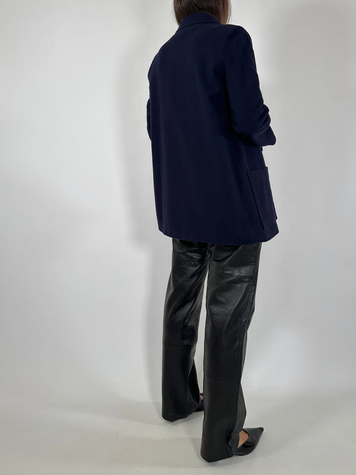 Navy Blue Wool Peacoat