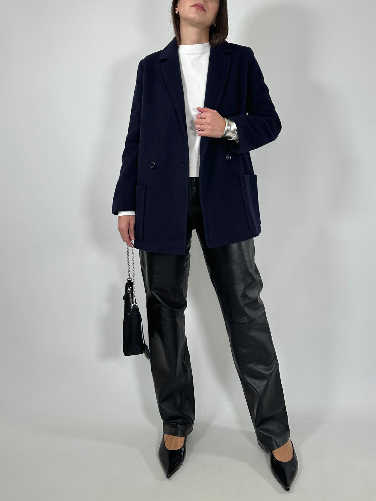 Navy Blue Wool Peacoat