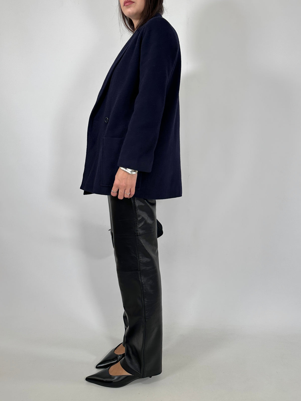 Navy Blue Wool Peacoat