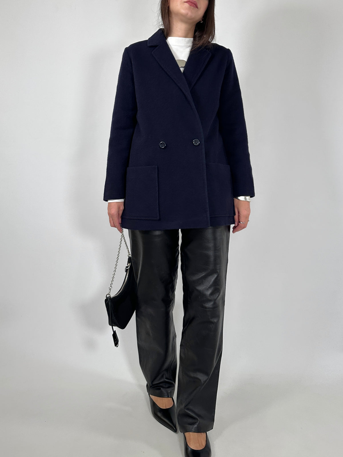Navy Blue Wool Peacoat