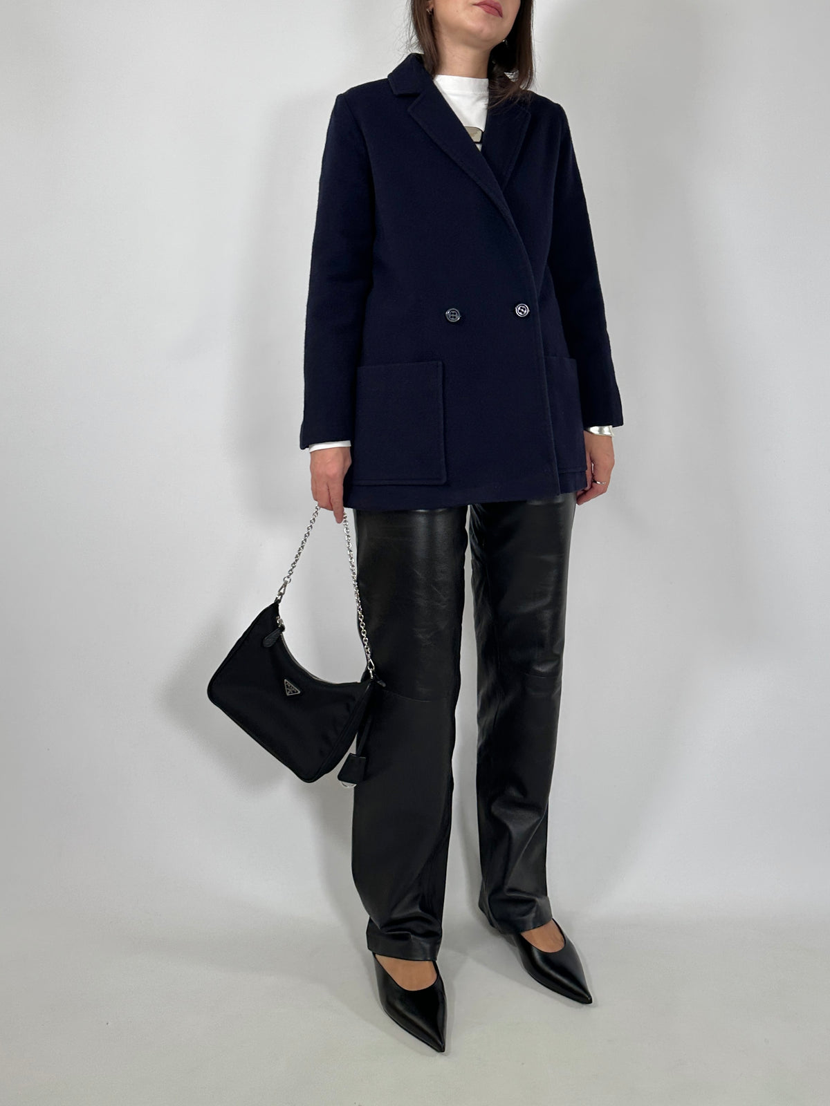 Navy Blue Wool Peacoat