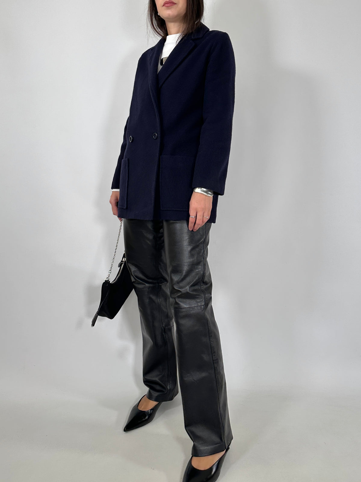 Navy Blue Wool Peacoat