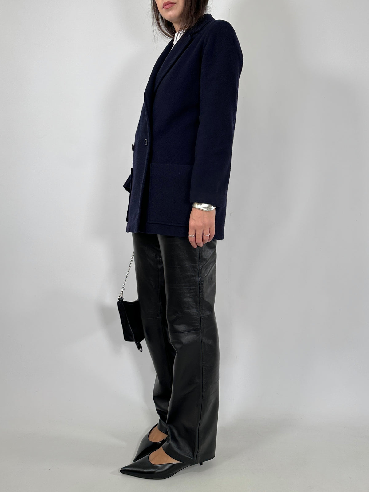 Navy Blue Wool Peacoat