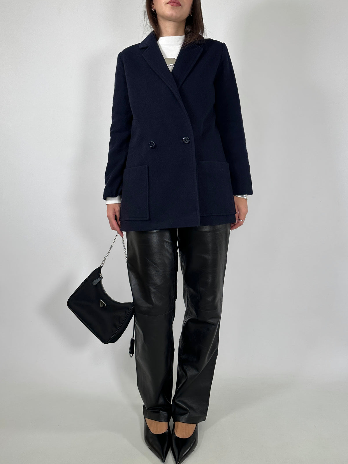 Navy Blue Wool Peacoat
