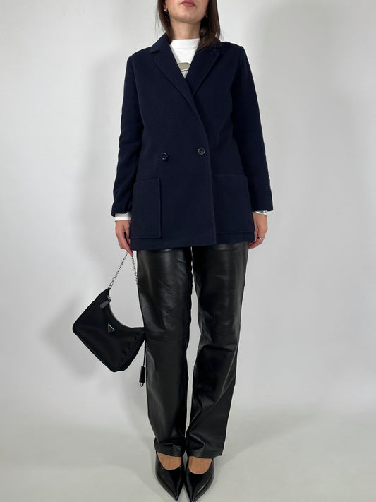 Navy Blue Wool Peacoat