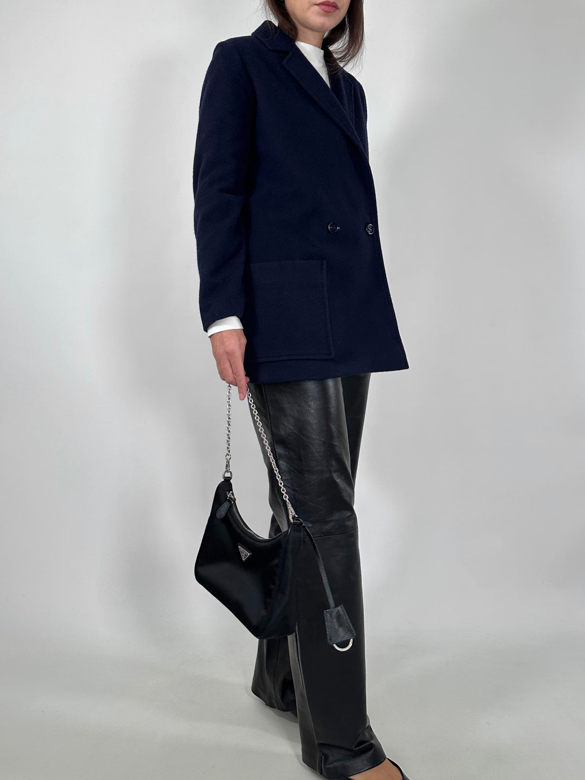 Navy Blue Wool Peacoat