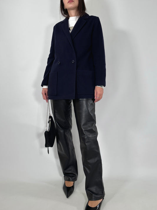 Navy Blue Wool Peacoat