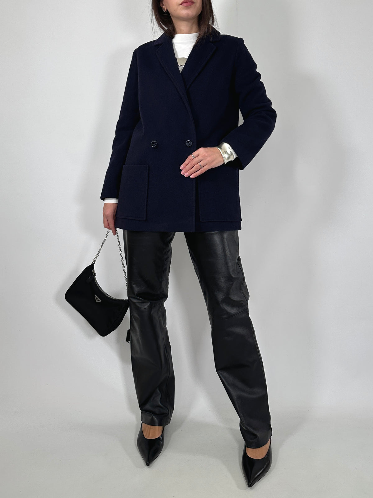 Navy Blue Wool Peacoat