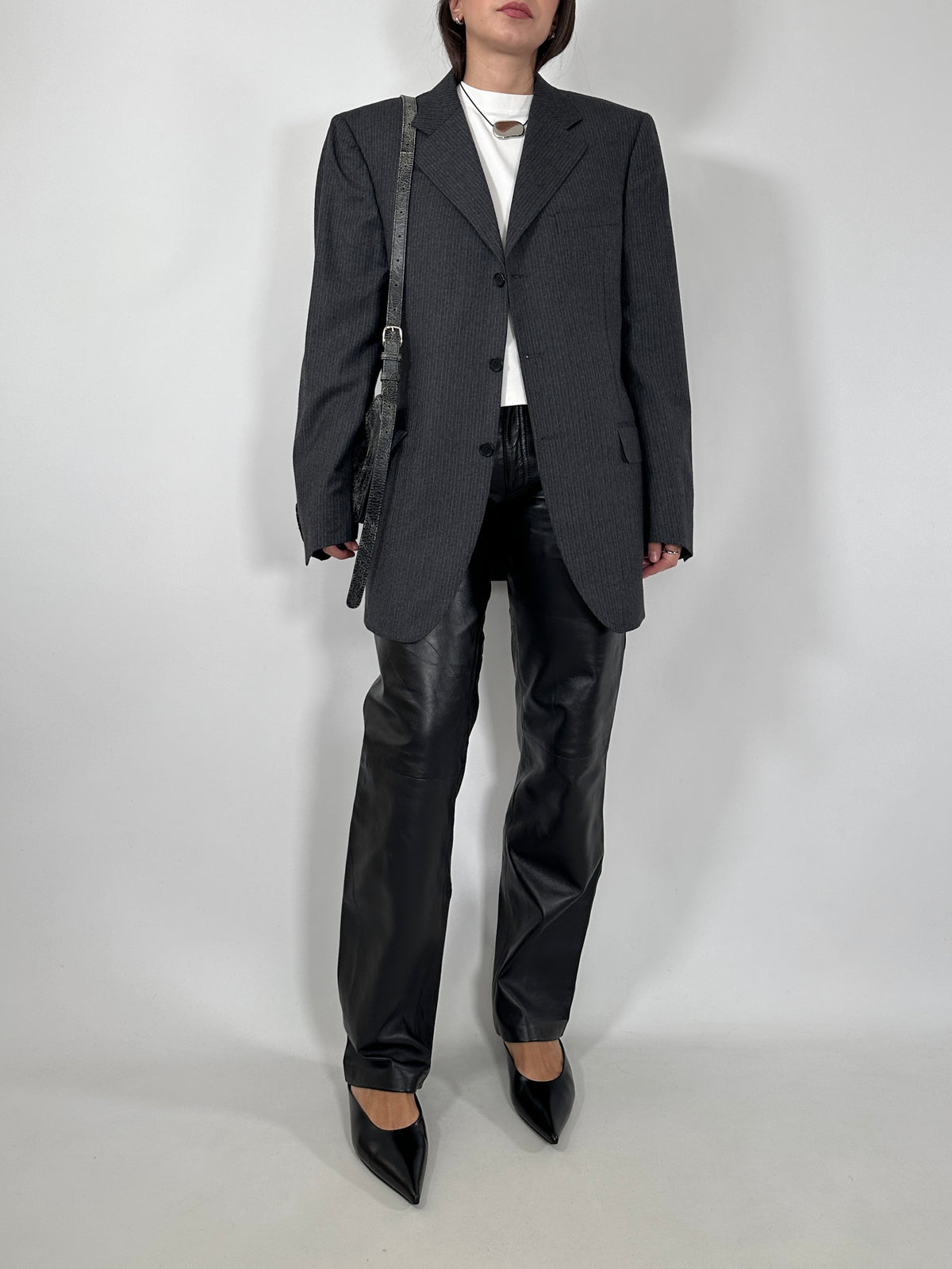 Canali Tailored Pinstripe Wool Blazer