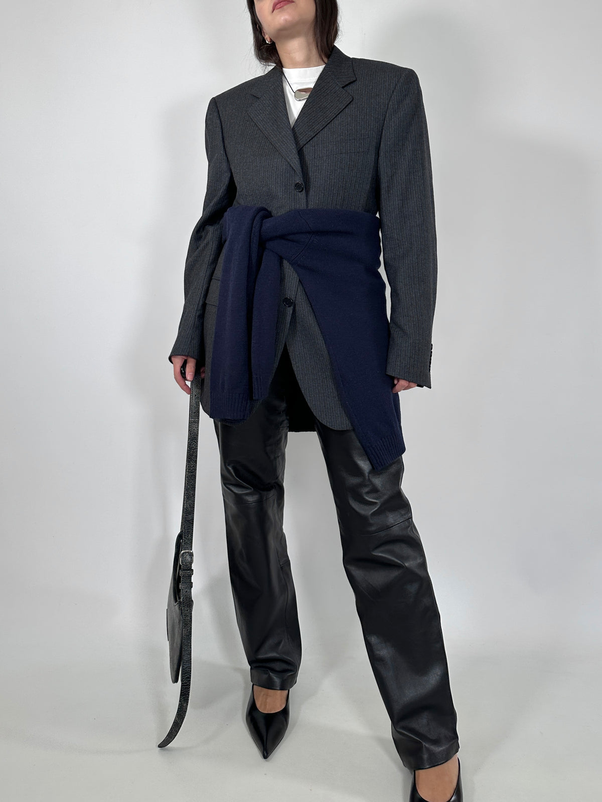 Canali Tailored Pinstripe Wool Blazer