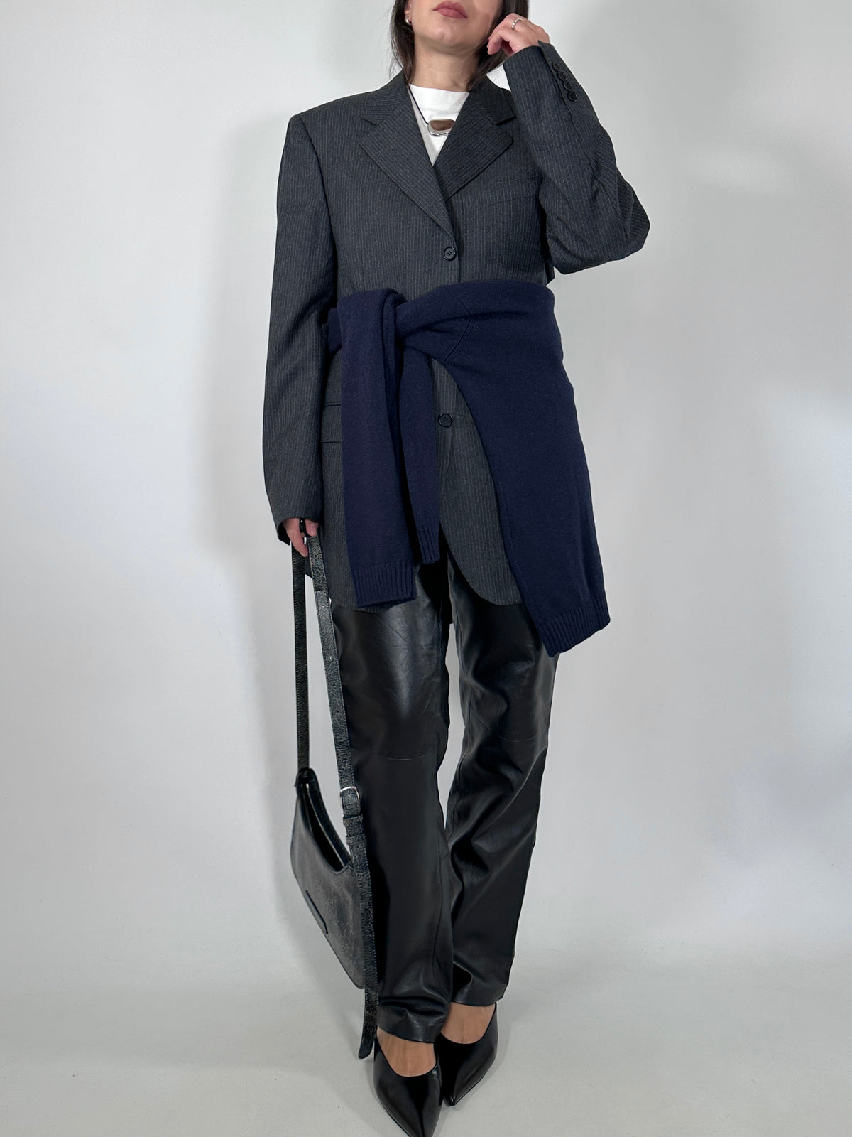 Canali Tailored Pinstripe Wool Blazer