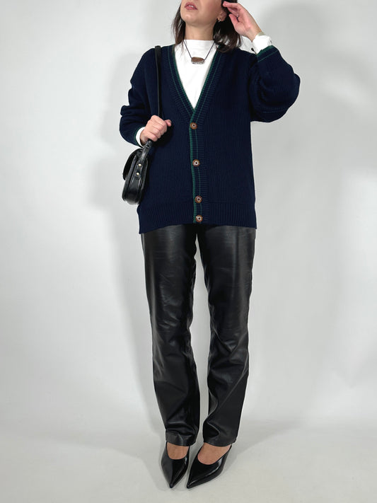 Vintage Varsity Knit Cardigan