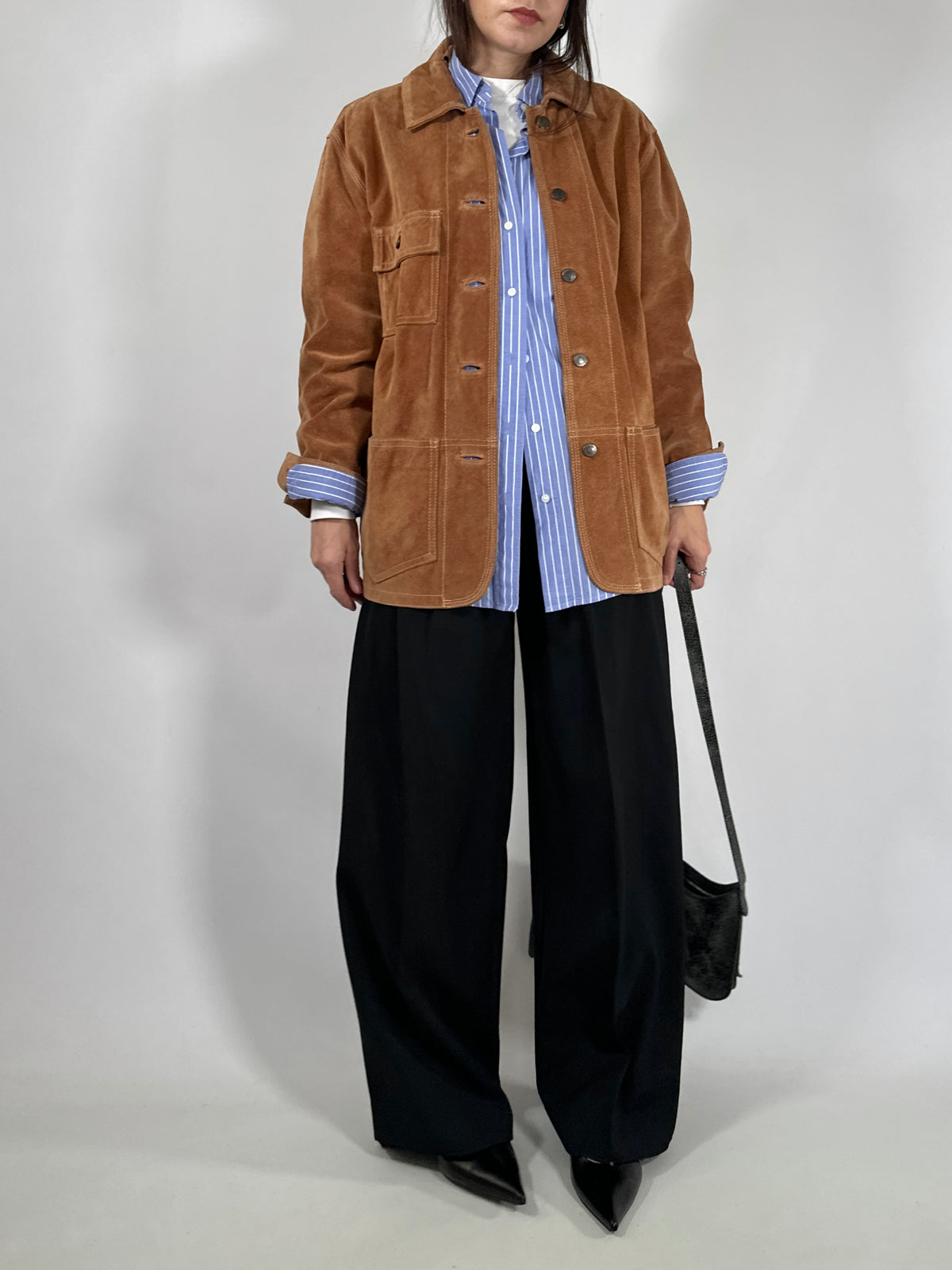 Cognac Suede Workwear Jacket