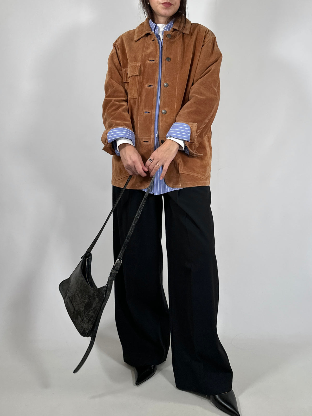 Cognac Suede Workwear Jacket