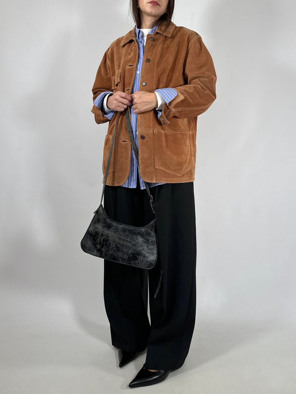 Cognac Suede Workwear Jacket