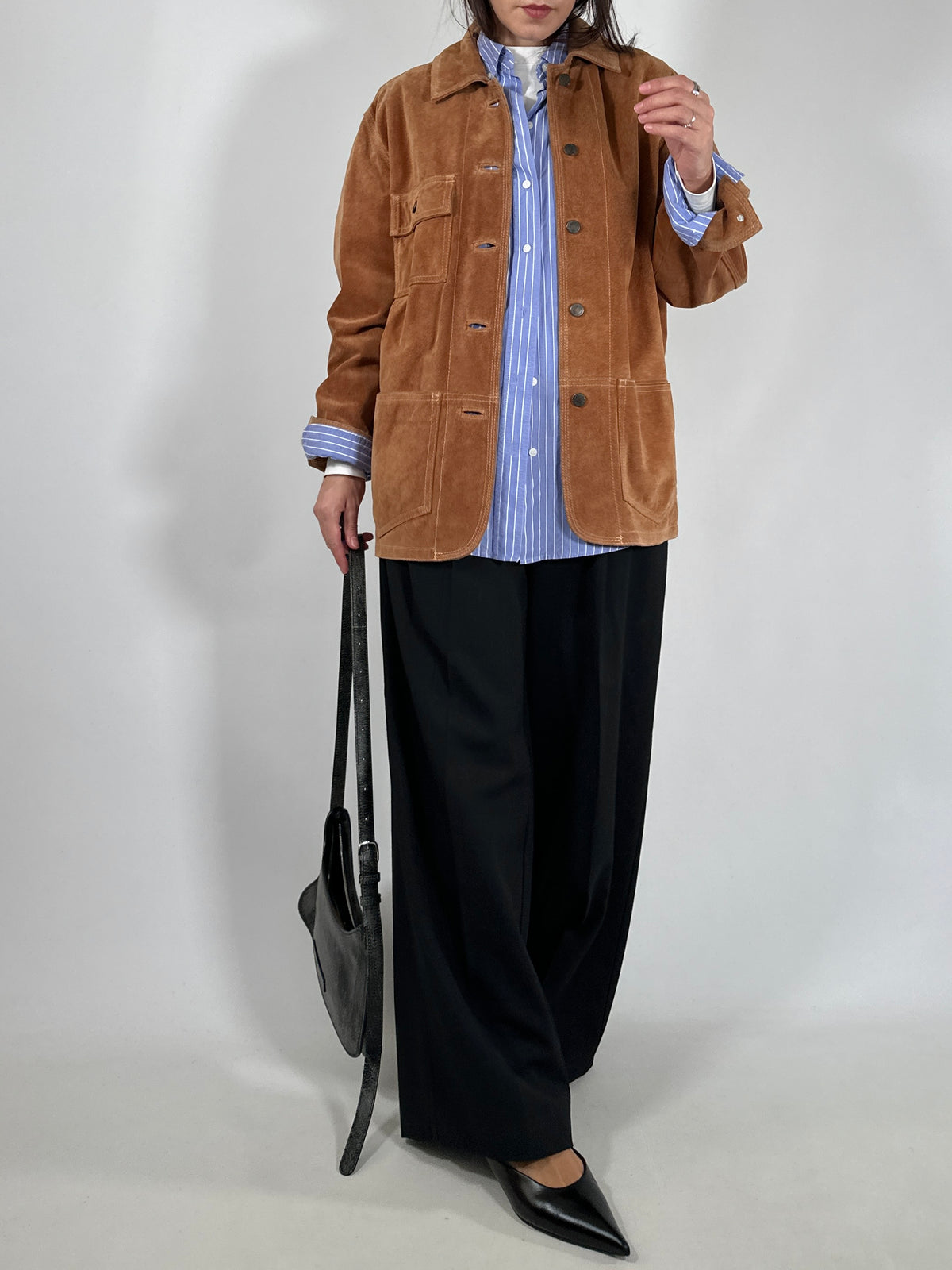 Cognac Suede Workwear Jacket