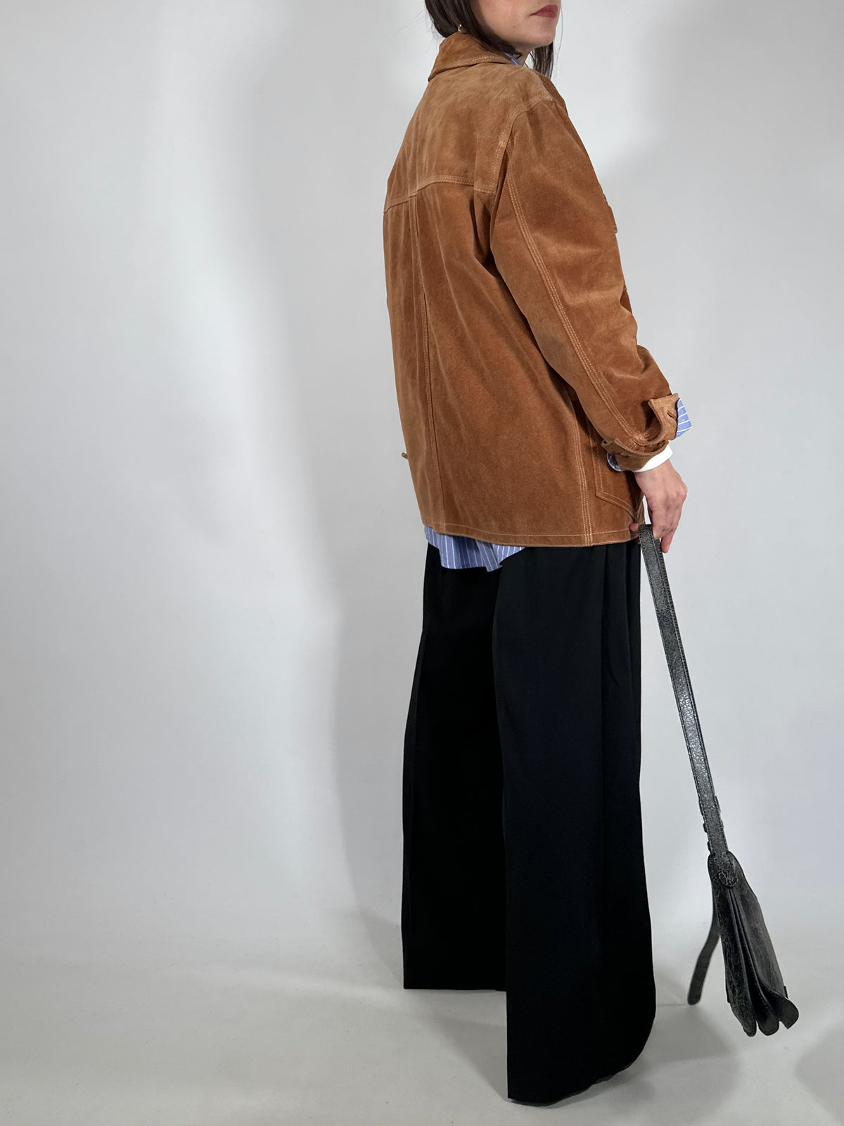 Cognac Suede Workwear Jacket
