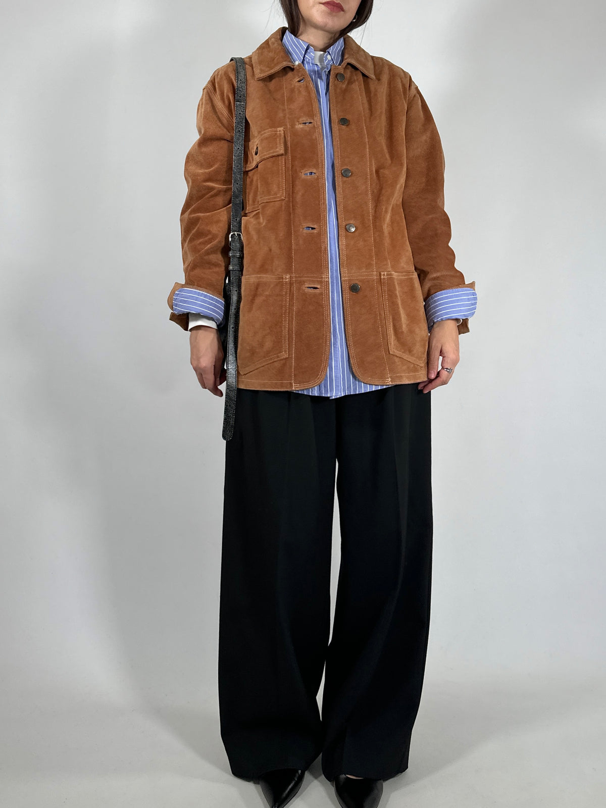 Cognac Suede Workwear Jacket